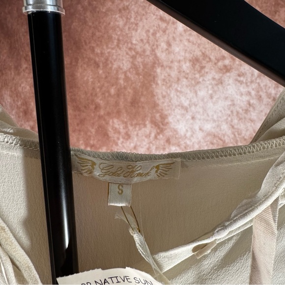 Gold Hawk Silk Hoodie Blouse NWT $179 Ivory 🤍 - Picture 7 of 8